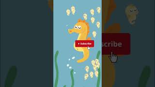 Seahorse and her baby seahorses| #satisfyingames #antistres #cartoonreel  #feelsy #seahorse #cute