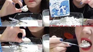 Mashmello with milk satisfying video by Marta Riva vlog