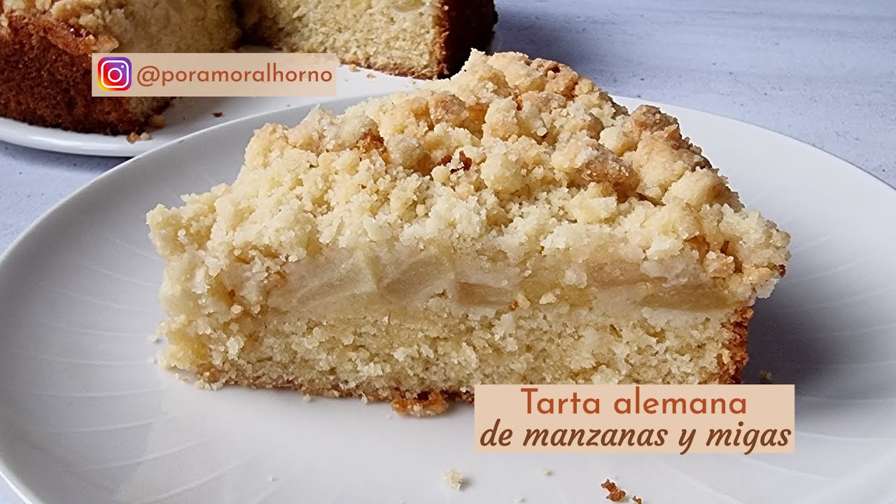 Kuchen de manzana y migas - Tarta alemana de manzana