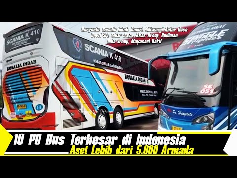 SUPER KAYA ‼️ 10 PO Bus Terbesar di Indonesia, Aset Milyaran