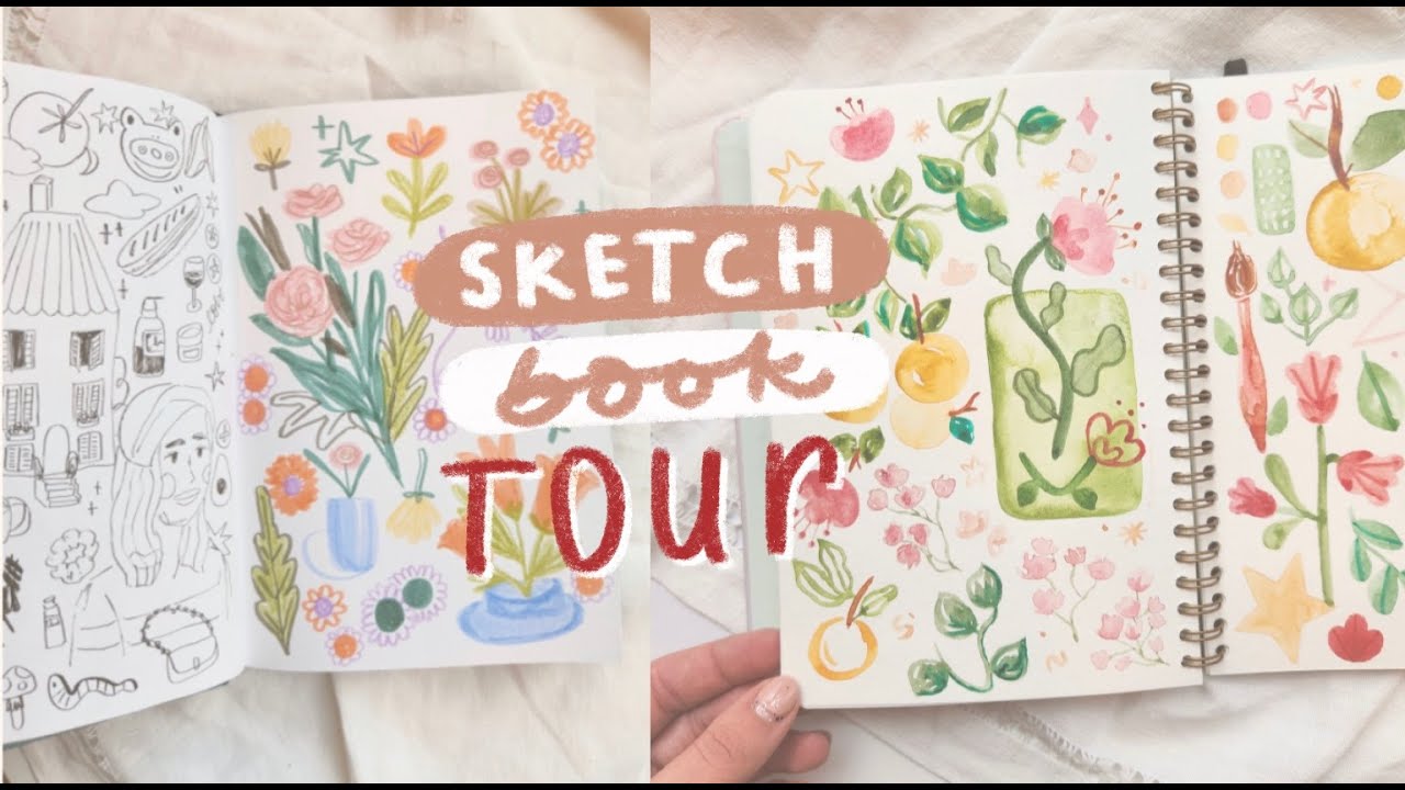 sketchbook flip through 🌷 showing you my very first sketchbooks 🙋🏼‍♀️ ...