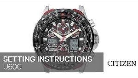 Citizen Promaster Skyhawk Setting-Instructions U600 in English