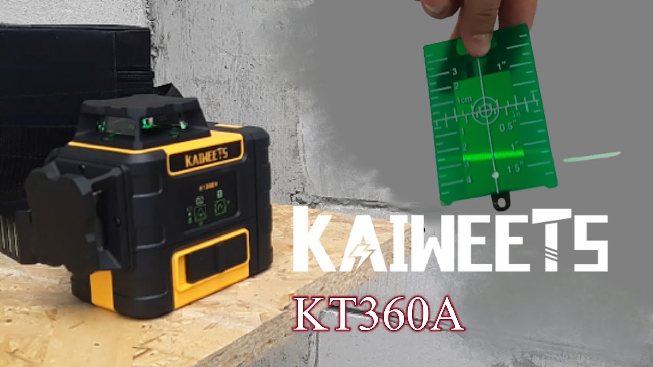 Laser 3x360° KAIWEETS KT360A cu linii verzi.