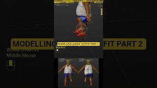 Modelling Lucas' outfit part 2 #modelling #3dmodelling #3doutfit #blender #blendercommunity