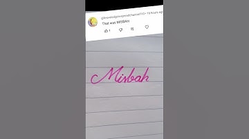 Beautiful name Misbah write in cursive writing #cursive#writing#beautiful#name#misbah