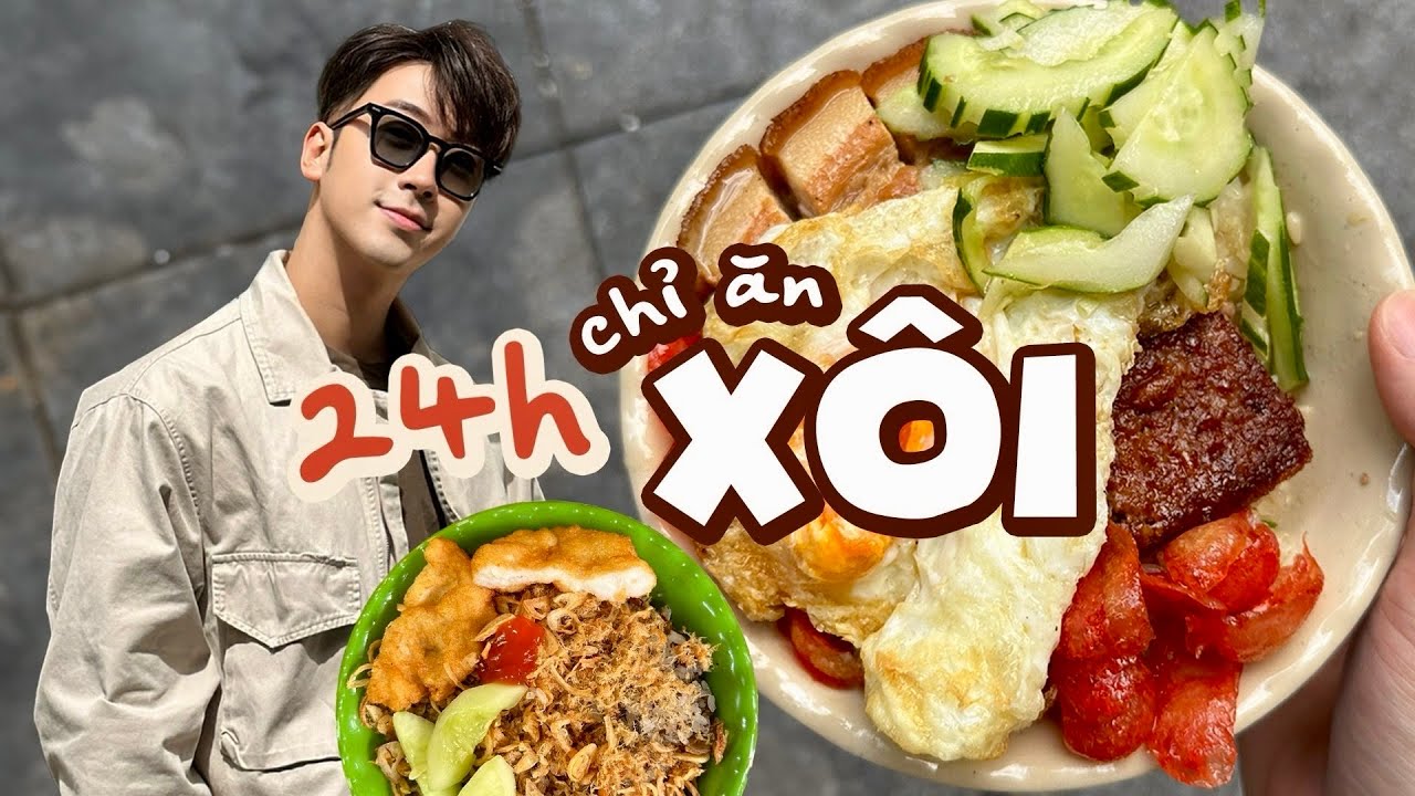 FOOD TOUR XÔI HÀ NỘI cùng Ninh Tito // Một ngày ăn 5 quán: xôi pate rán ...