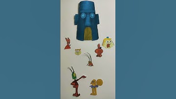 Woww ‼️ Sandy & Squidward (Red4) 😃 wrong head change puzzle Spongebob 😂 #shorts #viral #funnyvideo