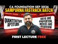 CA Foundation Quantitative Aptitude: Ratio & Proportion, Indices & Logarithm | Sep 2026 | Ashish Sir