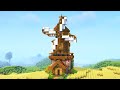 Minecraft  how to build a windmill  tutorial