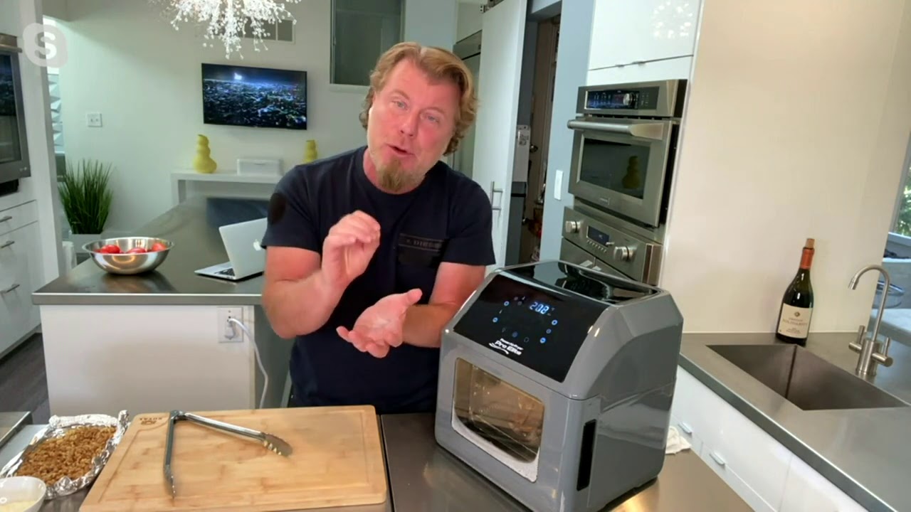 PowerXL 10in1 1500W 6qt Pro XLT Air Fryer Oven w/ Rotisserie on QVC