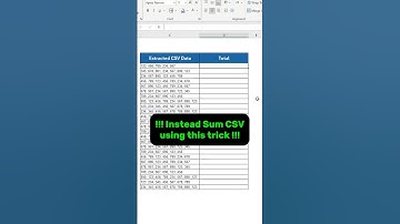 How to Sum CSV Data Instantly with Excel Trick! #excelyourself #exceltips #excelspreadsheet