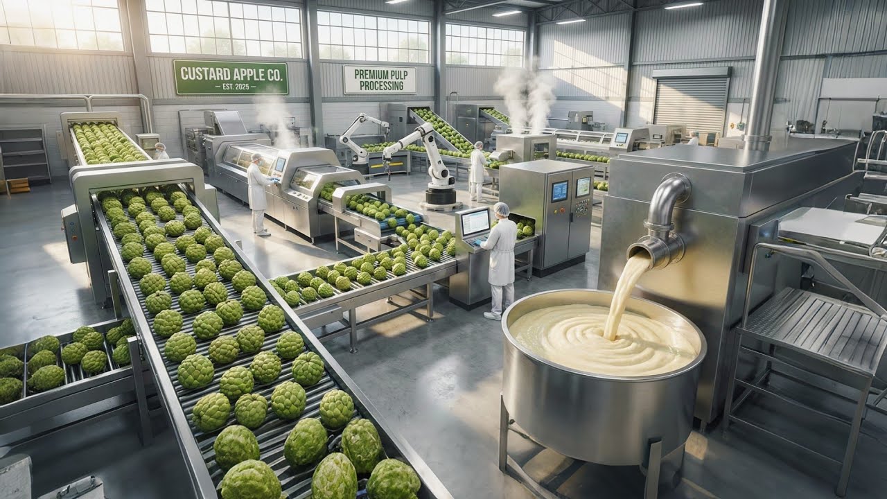 Amazing! How Custard Apples Are Processed in Factory (Mass Production)
