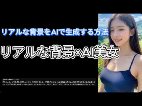 【リアルな背景とAI美女】リアルなバックでAIグラビア画像生成の作り方【プロンプト/LoRa】