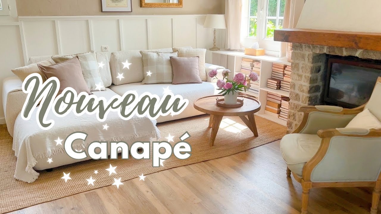 Nouveau canapé + déco campagne chic : un relooking tout en douceur