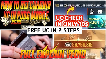HOW TO GET CARING UC IN PUBGM(HOW TO PURCHASE CARDING UC) FULL EXPLATION VEDIO ​⁠(PAKISTAN)@JUTT904