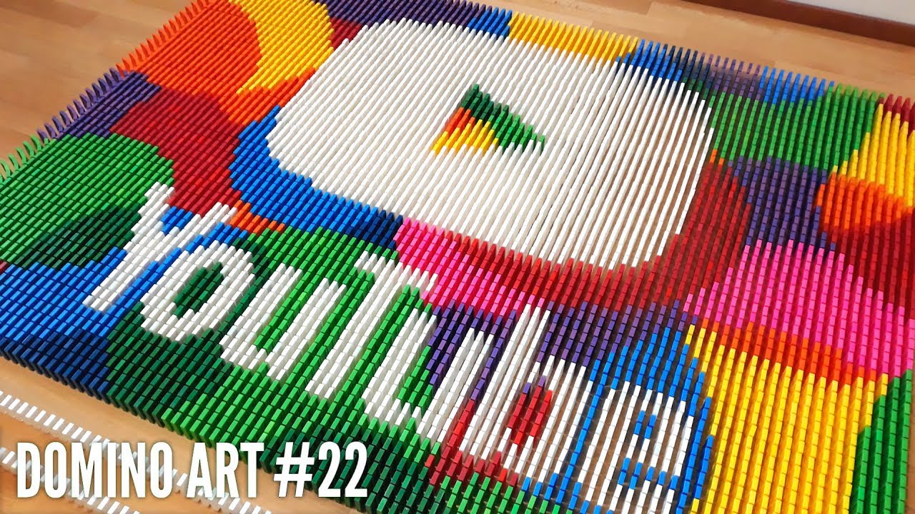 ⁣YOUTUBE LOGO MADE FROM 6,000 DOMINOES | Domino Art #22