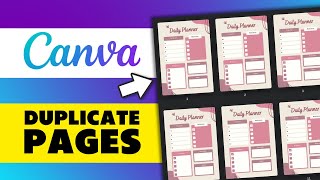 How To Duplicate A Page In Canva