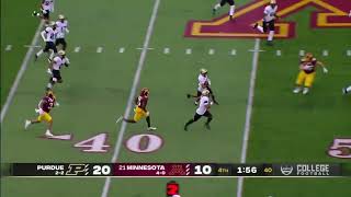 The INT that sealed Purdue's upset of No. 21 Minnesota 😤