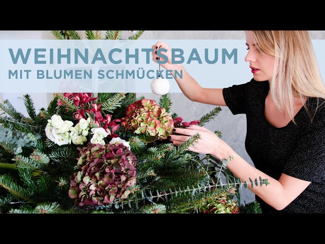 Decorating a Christmas Tree with Fresh Flowers - Modern Christmas Tree Decor
