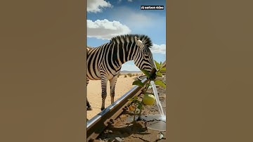Zebra saved apple tree from drying up by watering it 😭🍎#ai #tree #save #zebra