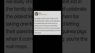 oldest kids deserve appreciation day | Subscribe for more #motivation 😊👍