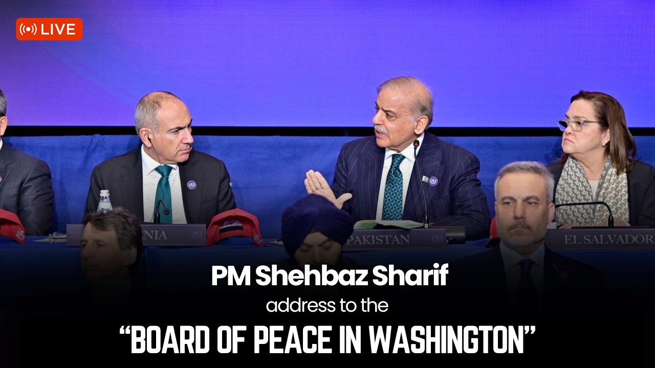 LIVE: PM Shehbaz Sharif’s address to the Board of Peace in Washington