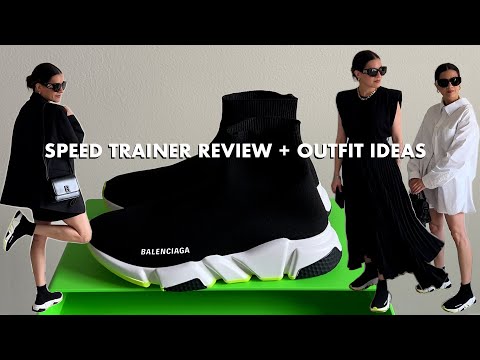 BALENCIAGA SPEED TRAINER at a discount?! REVIEW, TRY ON, UNBOXING & OUTFIT IDEAS