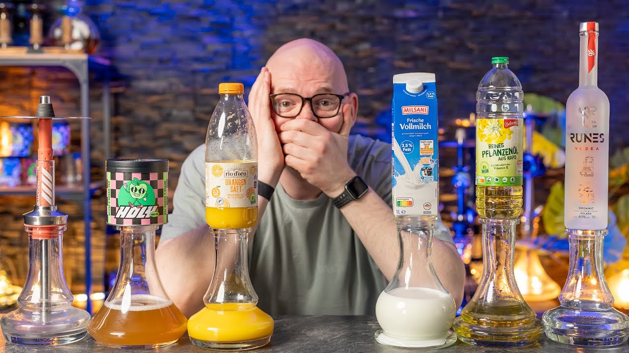 Experiment: Shisha Rauchen mit ÖL und VODKA in der Bowl?!