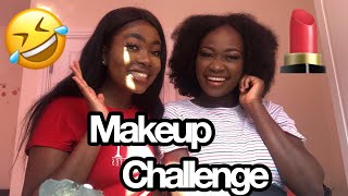 Blindfold makeup challenge!!!