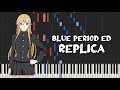 Blue Period Ed - Replica by mol-74 (Piano Tutorial &amp; Sheet Music)