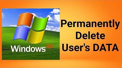 Windows XP. How to clear personal information when selling PC/Laptop. ERASE USER DATA