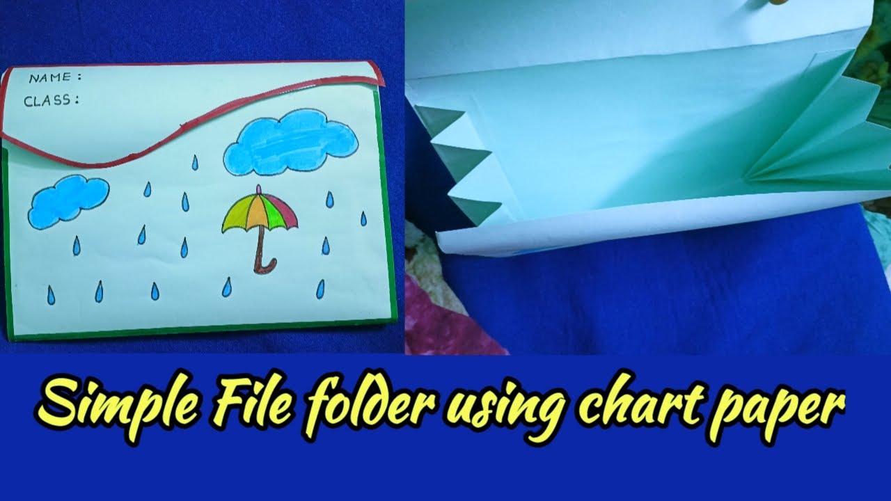 How to make easy file folder using chart paper - YouTube