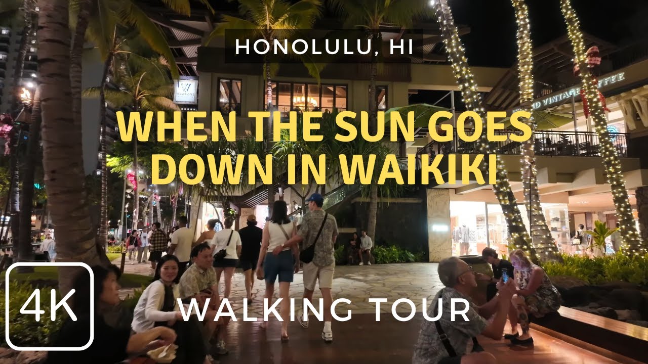 Waikiki Nights: Walk Along Kalākaua Ave. After Dark | 4K Walking Tour Nov. 2025