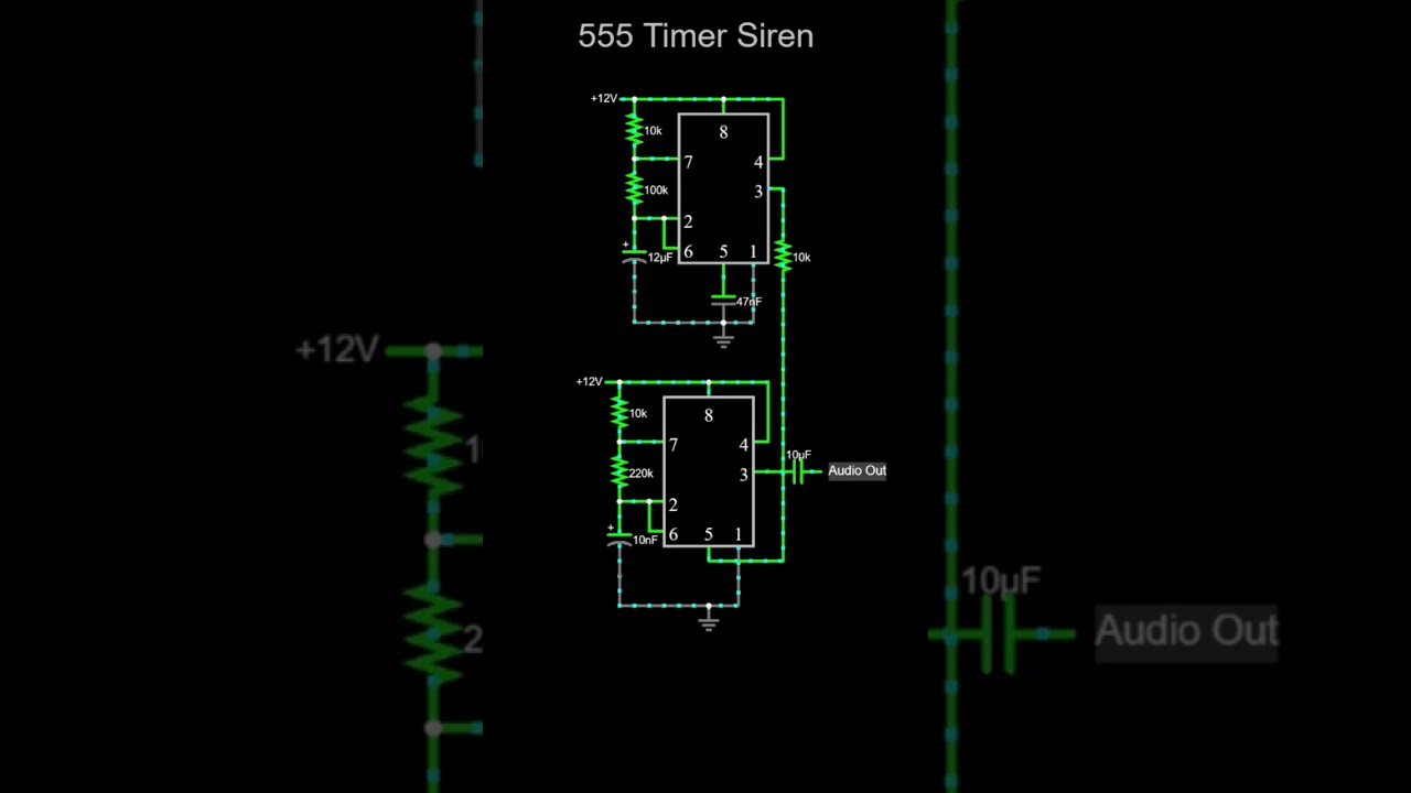 The 555 Siren Circuit - Warning Annoying Sound :D