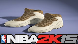 #NBA2K15 Next Gen Shoes - Air Jordan 10 White / Linen / University Blue