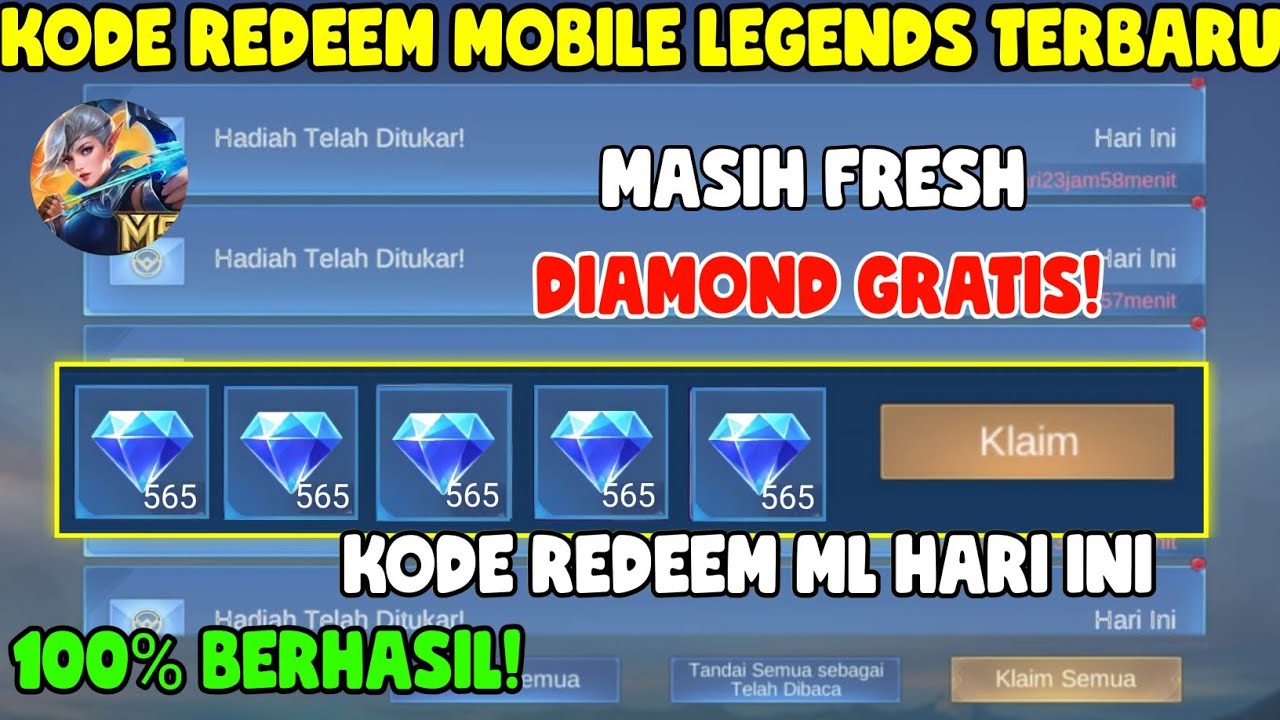 KODE REDEEM ML TERBARU! APLIKASI PENGHASIL KODE REDEEM DIAMOND MOBILE ...
