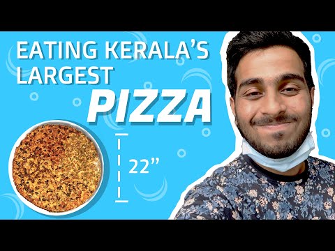 EATING KERALA'S LARGEST PIZZA AT SIJIS PIZZA STREET KOCHI (22'')- MALAYALAM REVIEW