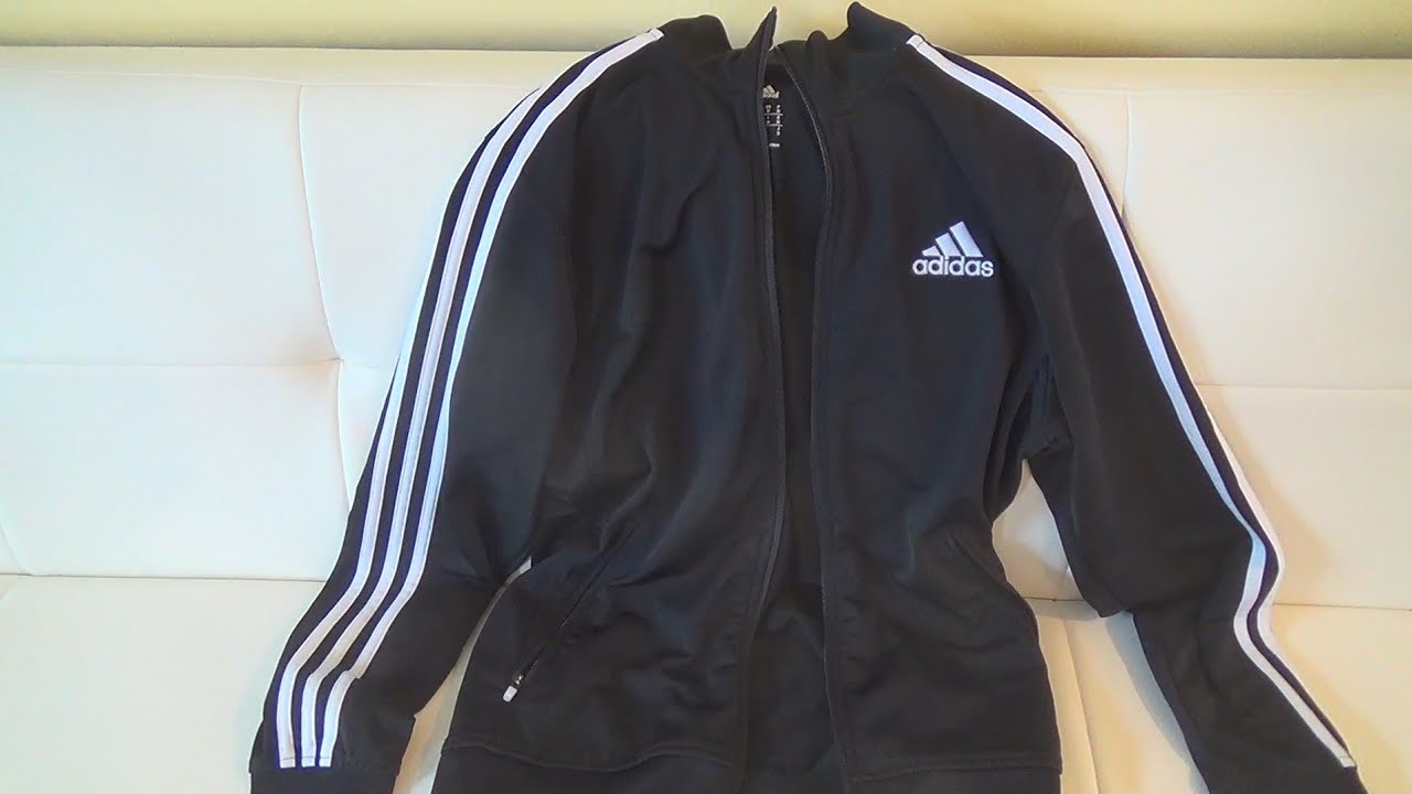 ADIDAS MEN'S BLACK TRACK JACKET CUSTOMER REVIEW AND CLOSE UP LOOK