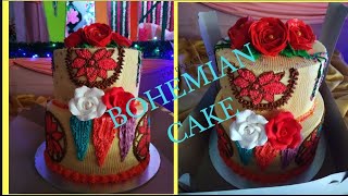 BOHEMIAN THEME CAKE | HOW I DECORATE