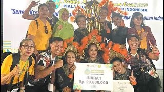 Lomba Senam Kreasi Piala Ibu Negara 2023 Bali juara 1 Jakarta Selatan Gor Bulungan