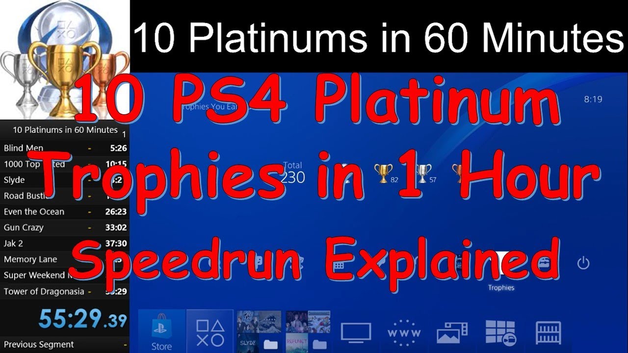 10 PS4 Platinum Trophies in 1 Hour - Speedrun Explained