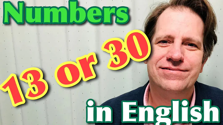How to Pronounce 13 or 30 in English - American Pronunciation Speaking Practice