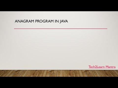 Anagram program in java