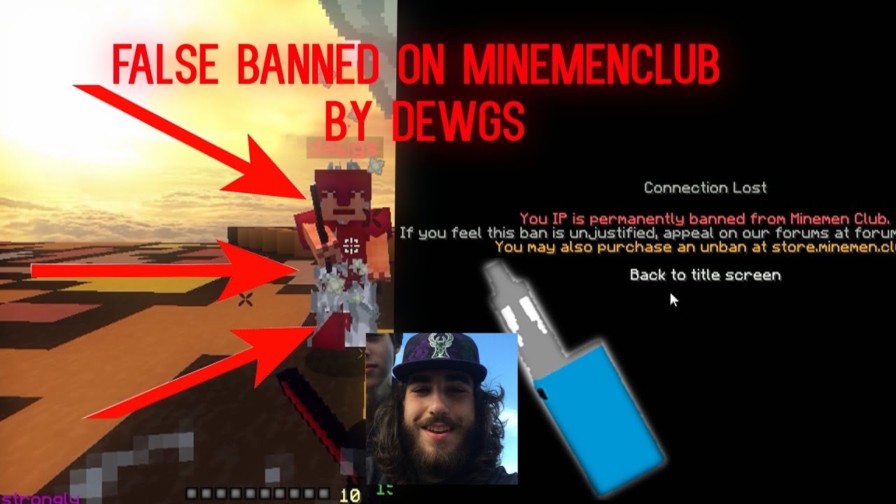 Getting screenshared and false banned on MINEMENCLUB BY DEWGS