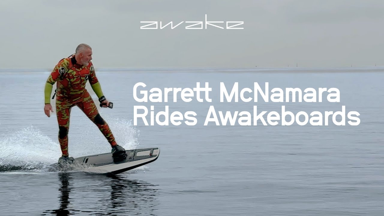 Legendary surfer Garrett McNamara rides Awakeboards in Copenhagen