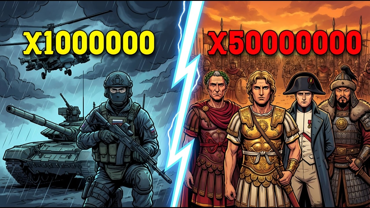 1 СОВРЕМЕННАЯ АРМИЯ РФ против 50 МИЛЛИОНОВ ВОИНОВ ВСЕХ ДРЕВНИХ ИМПЕРИЙ