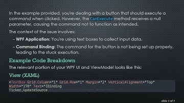 How to Fix CanExecute Null Issue in WPF Commands