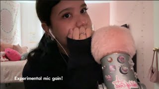 ASMR tingly mouth sounds (playing w mic gain settings) 