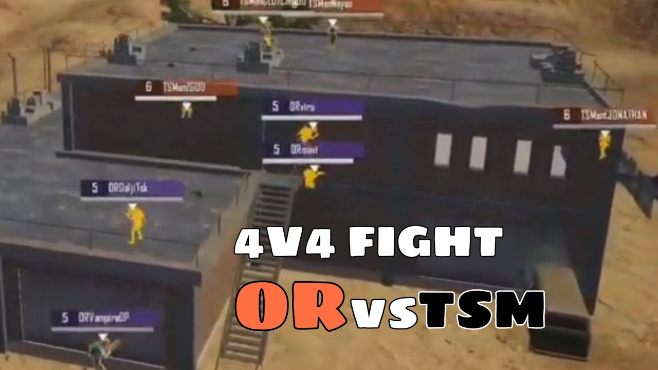 OR vs TSM ENTITY | 4v4 fight in PMPL Finals