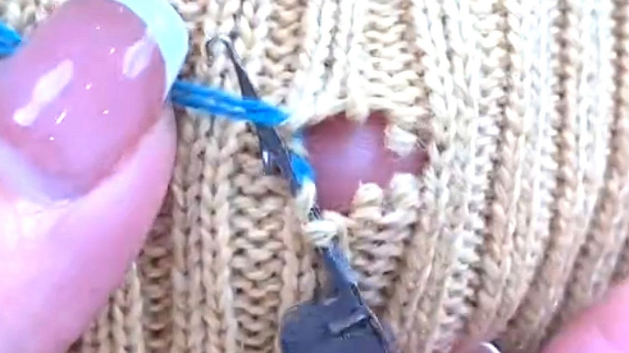 How to Perfectly Repair Holes in Knitted Sweaters Without Leaving a ...